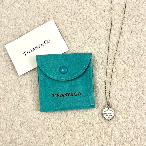 🌀please return to Tiffany & Co. 925 classic heart pendant silver necklace - Picture 3 of 13